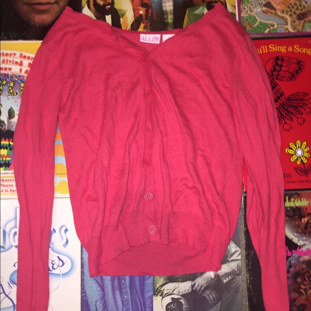 PINK KNITTED CARDIGAN